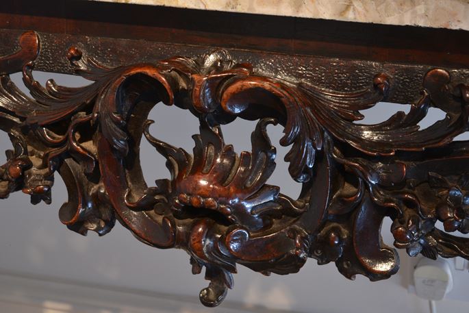 A rare Irish carved mahogany console table with marble top | MasterArt